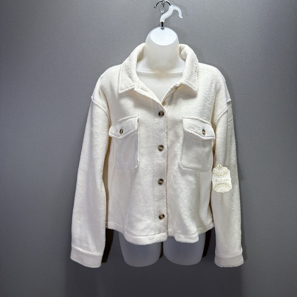NWT Altar’d State Cream Oversized Super Soft Shacket Size Medium